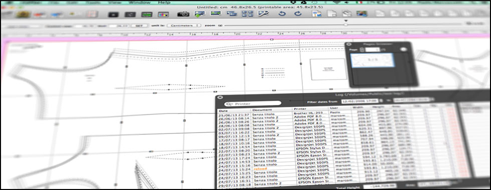 large format layout / print log