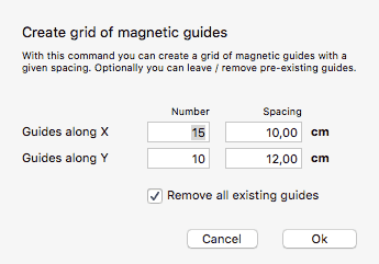 Guides batch creation dialog