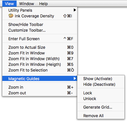 Magnetic guides menus