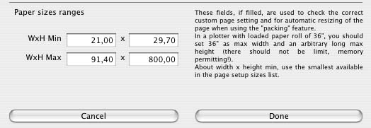 Dialogo setup margini