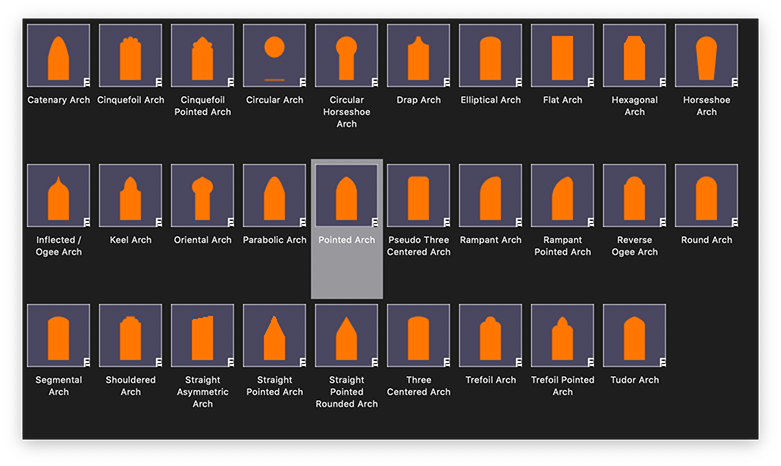 arches instructions dialog expanded