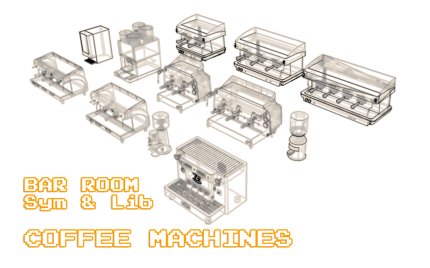 Bar room symbols and libraries: accessories