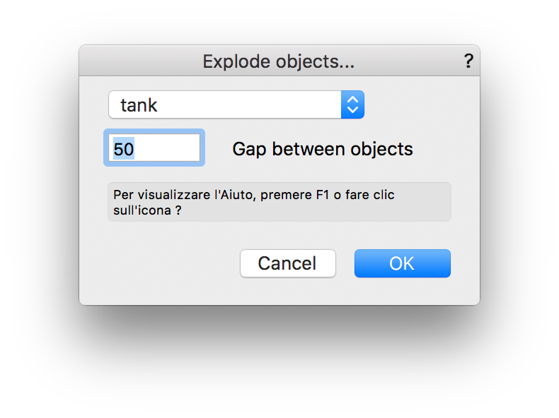XPlosion explode 3D dialog